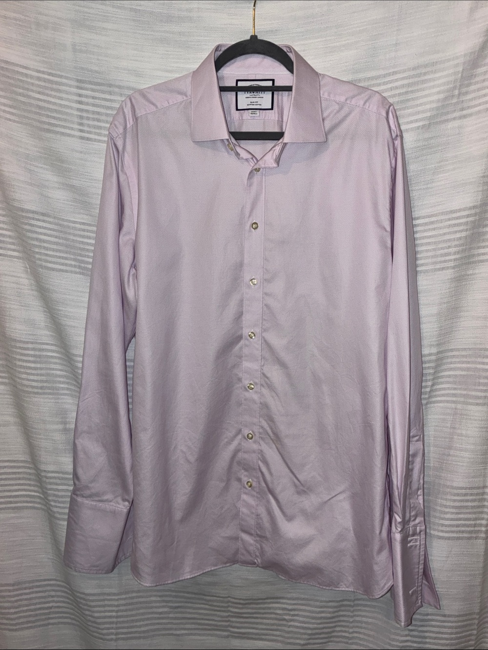 Charles , Mens 17/36, Light Pink Slim Fit Egyptian Cotton Dress Shirt - Picture 3 of 9